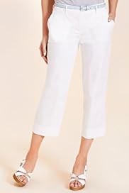 Per Una Roma Cotton Rich Cropped Belted Trousers