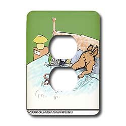 Londons Times Funny Bugs and Slugs Cartoons - Ant Codependency Ants Who Love Too Much - Light Switch Covers - 2 plug outlet cover