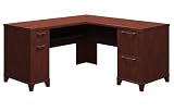 Enterprise Collection Premium 60" L-shaped Computer Desk in Harvest Cherry