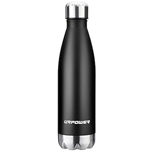 URPOWER Stainless Steel Water Bottle Vacuum Insulated Water Bottle Double Wall BPA Free Leak Proof Bottle for Hot & Cold Drinks Perfect Vacuum Bottle for Outdoor Hiking Cycling Camping Picnics -17oz