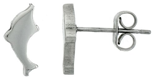Small Surgical Steel Dolphin Stud Earrings