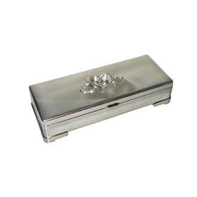 Godinger Silver Plated Jewelry Box with Stones