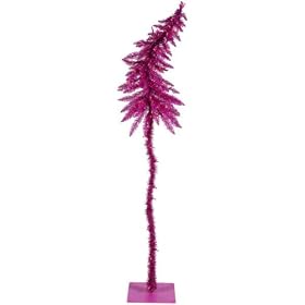6 Pre-Lit Fuschia Sparkling Fantasy Artificial Christmas Tree - Pink Lights