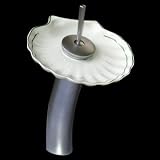 Faucets Satin Nickel Brass, 12 inch Waterfall Faucet, Clam Shell Disk