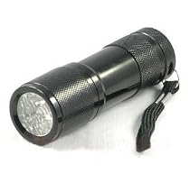 9 LED 400 nM UV Ultra Violet Blacklight Flashlight 3AAA, 7301UV400
