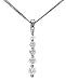 9ct White Gold Ladies 0.25ct Five Diamond Pendant & Chain