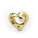 Novobeads Gold Heart Charm Bead in 14Kt Gold - Made in the USA - Fits Pandora and Other European Bead Bracelets