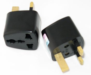 Childrens Toyshop  Computer : 2pcs US/EU/Japen/Universal to UK 3-pin Travel Adapter/Plug Converter in Black