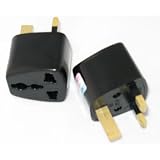 2pcs US/EU/Japan/ vers UK 3 broches Adaptateur universel de voyage/Convertisseur de prise en blancpar Allcam