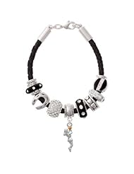 Basketball Player - Girl on a Black Love & Luck Beaded Bracelet [Jewelry]