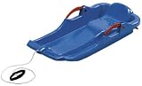 AlpenGaudi Kunststoffschlitten AlpenSpider Blau mit Metallbremse 80 cm