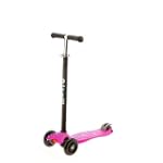 maxi kick Scooter - NEON PINK with T-Bar Steering. Winner of the Oppenheim Portfolio Gold and Platinum Seal Awards 2009