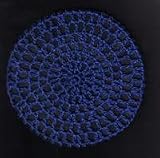 Cobalt Blue Classic Crocheted Hair Bun Cover XL