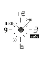 Ambiance Live Vinilo Decorativo Clock with different kind of numbers Negro