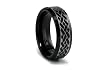 Black LE Weaving Tungsten Carbide Ring 8mm