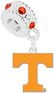 University of Tennessee Charm with Connector Fits Pandora, Troll, Biagi and More