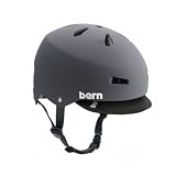Bern Macon Summer Matte EPS Helmet with Visor, Grey, Large