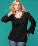 INC International Concepts? Plus Size Top with Rhinestone Trim