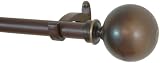 Drapery Window Curtain Rod / Drapery Rod 44 Inch-108 Inch Ball Roman Bronze
