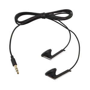 Earphones Black For iAUDIO (Straight)