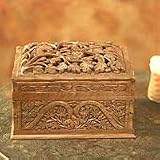 NOVICA Walnut wood jewelry box, 'Rampant Nature'