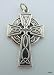 Silver Gilded Ornate Celtic Design Pectoral Cross Irish Heritage Gift 1 1/4