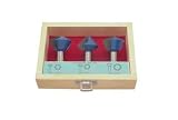 Woodline USA WL-2045 3-Piece 1/2-Inch Shank Birds-Mouth Bit Set