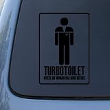 TURBOTOILET - Vinyl Car Decal Sticker #A1654 | Vinyl Color: Black