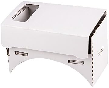 Wecharger 45mm Focal Length Virtual Reality Google Cardboard with Printed Instructions and Easy to Follow Numbered Tabs-Perfect fit for iPhone6 and iPhone5s-Small White Color