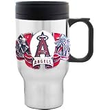Los Angeles Angels Stainless Steel 18 oz Travel Beverage Mug - MLB Baseball Fan Shop Sports Team Merchandise