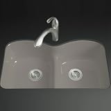 Kohler K-6626-6U-K4 Langlade White/Color Undermount - Double Bowl Kitchen Sink - Cashmere