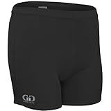 HT203 Women's 4' Solid Athletic Volleyball Compression Sport Short