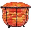 WBM 1301B Natural Himalayan Basket Salt Lamp with Bulb and Dimmer Switch