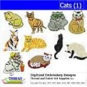 Digitized Embroidery Designs - Cats(1) - CD