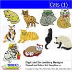 Digitized Embroidery Designs - Cats(1) - CD