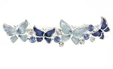 Blue Swarovski Butterfly Hair Barrette
