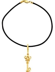 Vintage-Inspired Key Design Charm Bracelet in 14k Yellow Gold