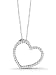 14k White Gold or Yellow Gold Floating Open Heart Diamond Pendant (H/I1-I2, 1/2 ct. tw.)