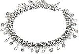 Indian Jewelry Ankle Bracelet Pairs in Silver 69.5 gms. 10  (Free Shipping) (sanklt002)