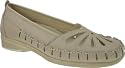 Spring Step Women's Lila Low Heel Shoes,Beige Leather,EU 36 M