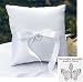 Cathys Concepts Wedding Ceremony Bridal White Satin Ribbon Butterfly Charm Ring Bearer Pillow