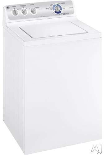 GE GTWN3000MWS 27 Top-Load Washer with 36 cu ft Capacity GentlePower Agitator 2 WashSpin Combinations 3 WashRinse Temperatures 630-RPM Spin Speed and Stainless Steel Basket