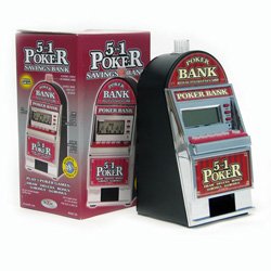 5 in 1 Video Poker Electronic Slot Machine Bank - Toys & Games > Slot & Poker