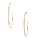 G by GUESS Gold Rhinestone Hoop, GOLD
