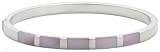 Silver Pink Mother of Pearl Bangle in Black Presentation Box