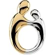 14K Two Toned Gold Mother and Child Pendant by Janel Russell