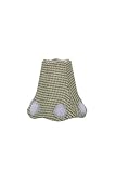 Green Check White Flower Chandelier Shade