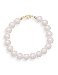 8" 8-8.5mm Cultured Freshwater Pearl Bracelet