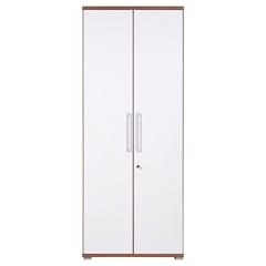 Germania 1088-94 Aktenschrank "Vision", 1 x 2 T�ren dahinter 4 Einlegeb�den, 5 - Raster, abschlie�bar, Walnuss-Nb. / wei�