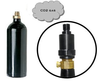 Air Venturi Refillable 20 oz. tank with S-16 CO2 Adapter.